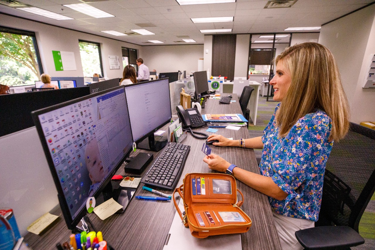 Jane Nodskov (story subject) at work 