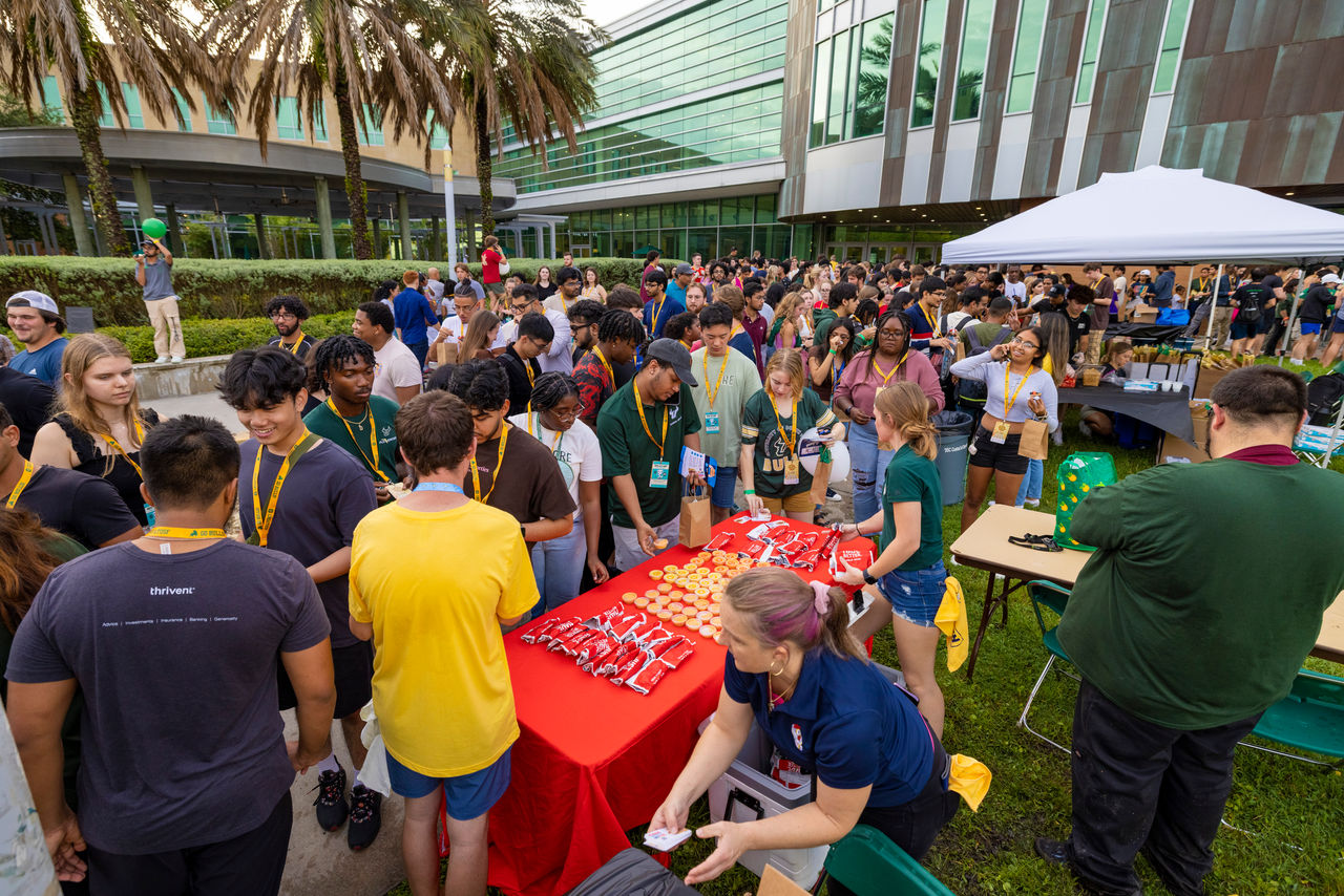 Cru-lead USF welcome outreach event with survey follow up with local volunteers