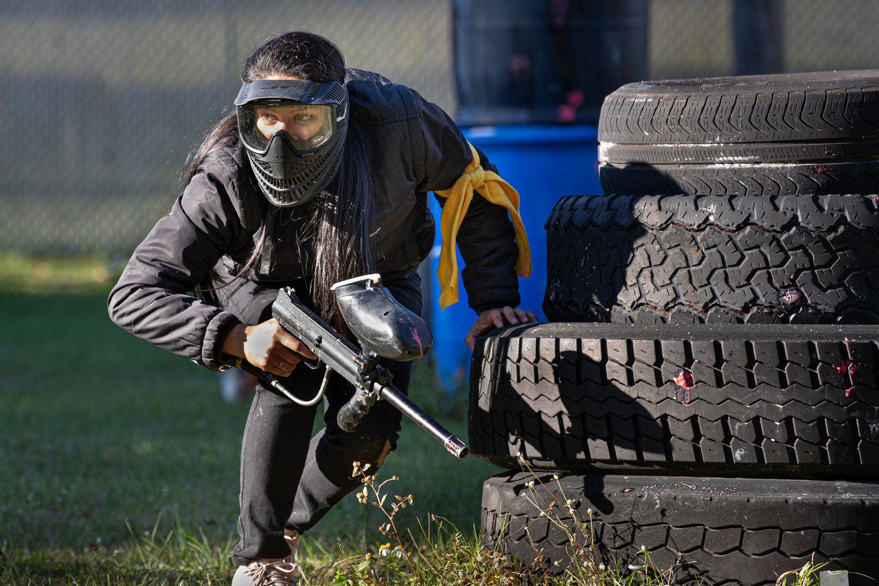 Paintball outreach at Camp Gilead, Polk City, Florida. Students from USF and Bridges students from University of Tampa came. 