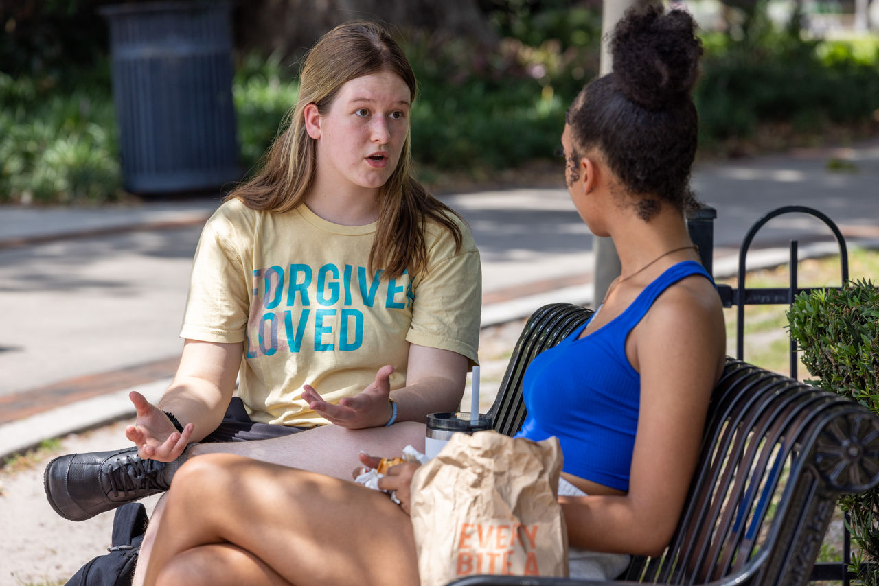 After sharing a Bible story with this woman at Lake Eola, Carrisa talks about her own faith story.